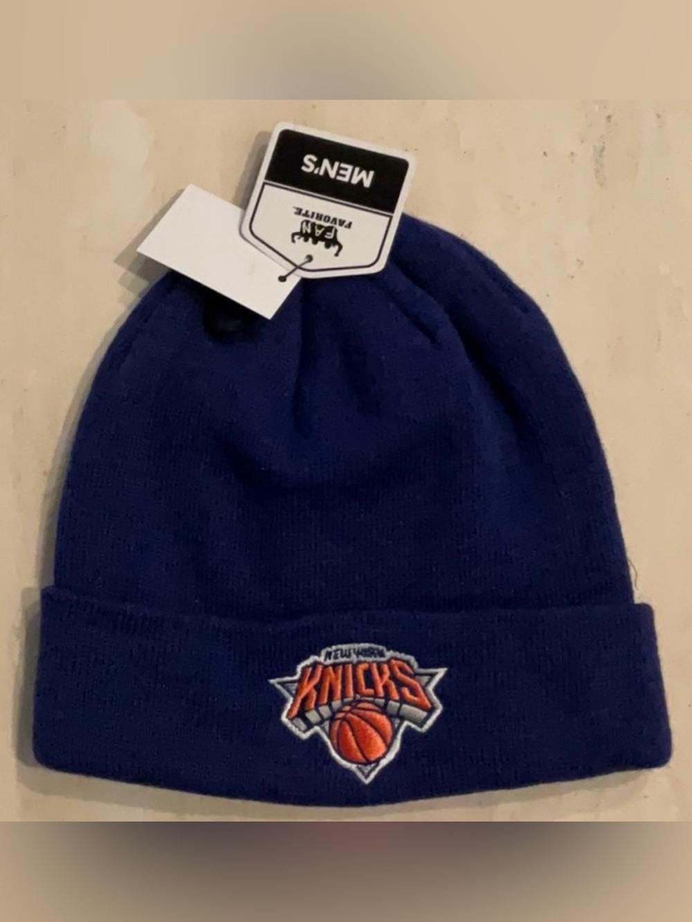 New York Knicks Beanie NBA Hat NY Logo Basketball Winter Cap NYK Knit Blue New